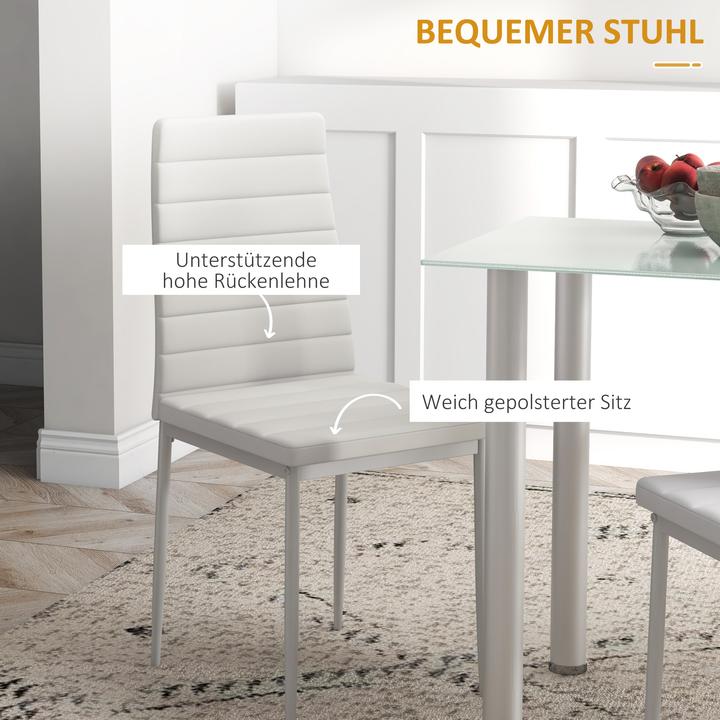Actual product image Homcom Esszimmergruppe mit 4 Stühlen (120 x 60 x 97 cm)