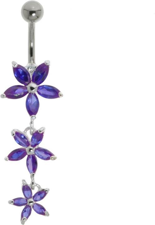 Bijouteria Bauchpiercing (Edelstahl, Silber 925, Kristall)