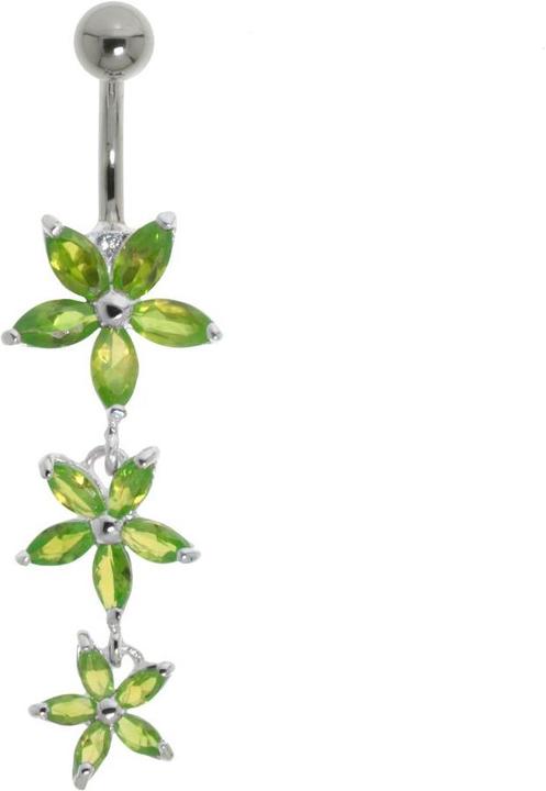 Bijouteria Bauchpiercing (Edelstahl, Silber 925, Kristall)