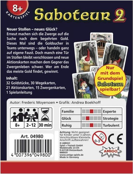 Actual product image Amigo Saboteur (German)