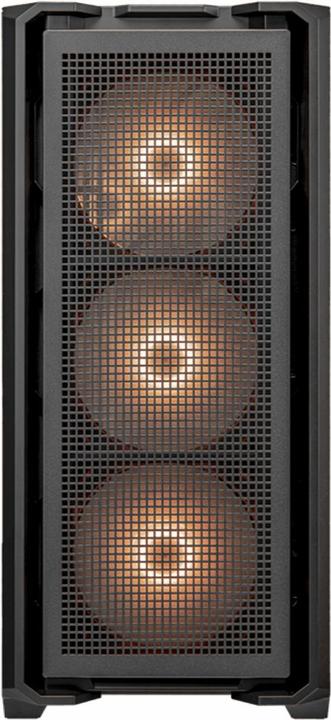 Actual product image Cougar MX600 Black | PC Case | Mid Tower / Mesh Front Panel / 3 x 140mm + 1 x 120mm Fans / (mATX, Mini-ITX, ATX, SSI CEB)