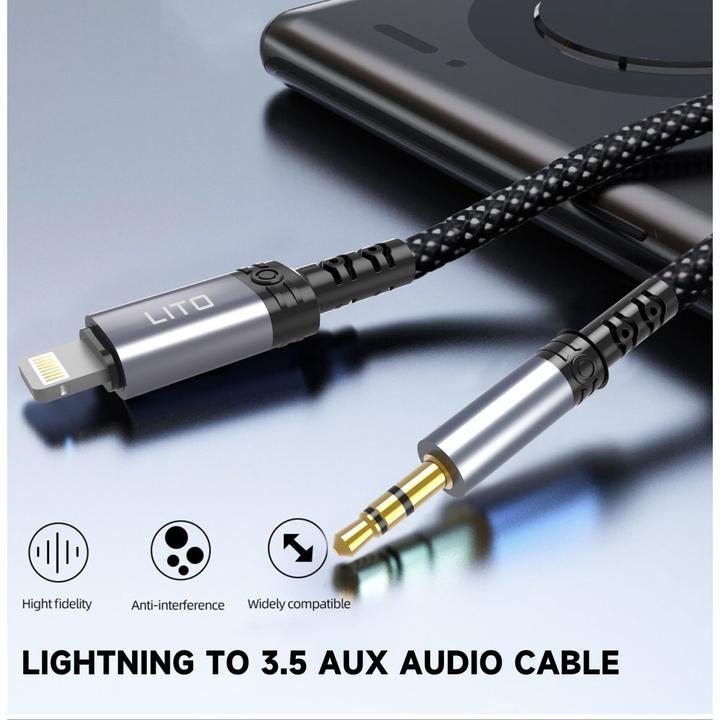 Actual product image Lito - Audiokabel AUX 3.5mm - Lightning (1 m)