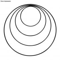Produktbild Rayher Metallringe beschichtet, 15cm, schwarz
