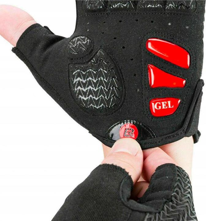 Actual product image Rockbros S169BR XXL cycling gloves with gel inserts - black and red (XXL)