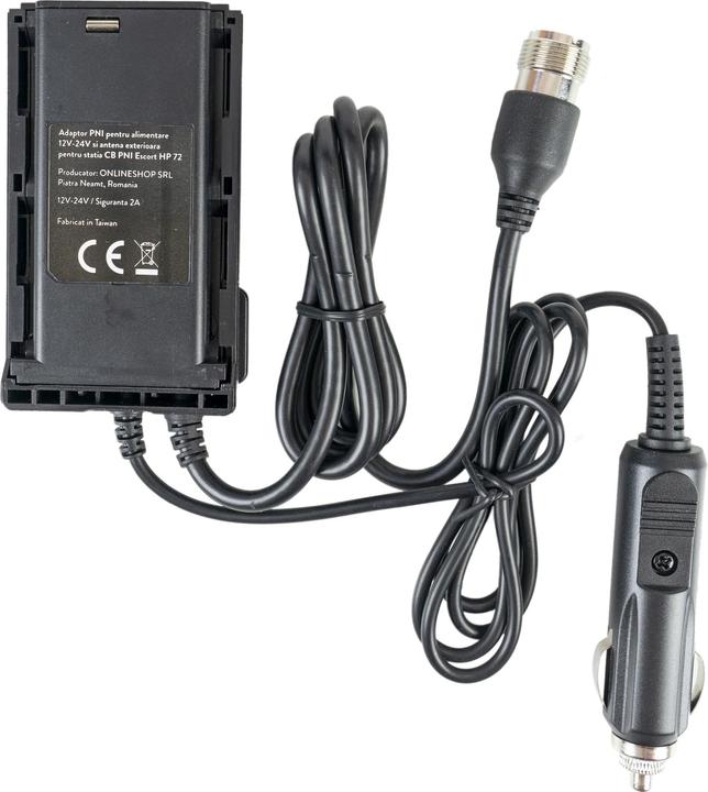 Actual product image PNI Adapter for 12V-24V power supply and external antenna for the portable CB radio Escort