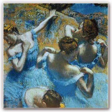 Produktbild Trenddeko Degas - Tänzerinnen in blauen Kostümen (20 x 20 cm)