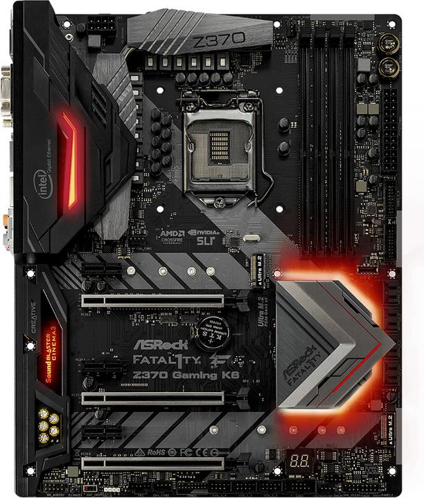 Produktbild AsRock Fatal1ty Z370 Gaming K6 (LGA 1151, Intel Z370, ATX)