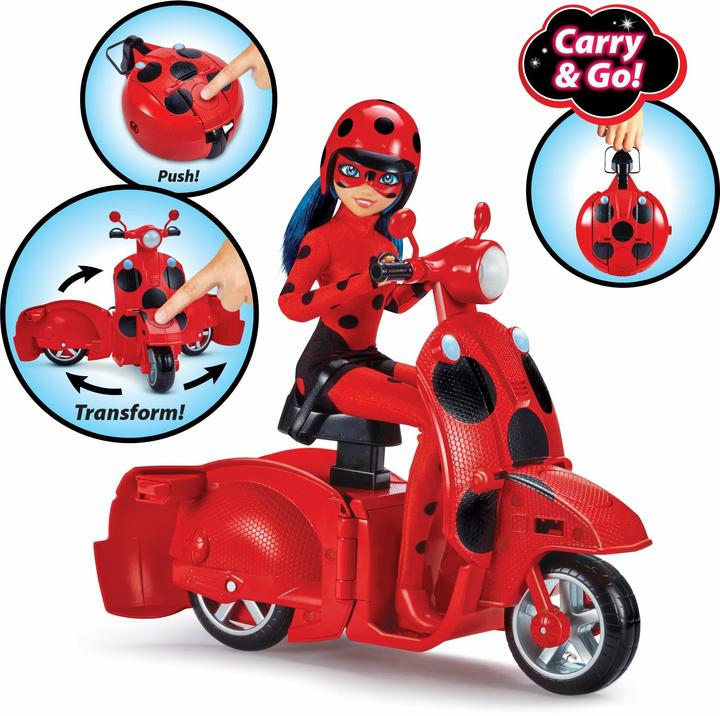 Actual product image Bandai Miraculous Ladybug Scooter with Doll
