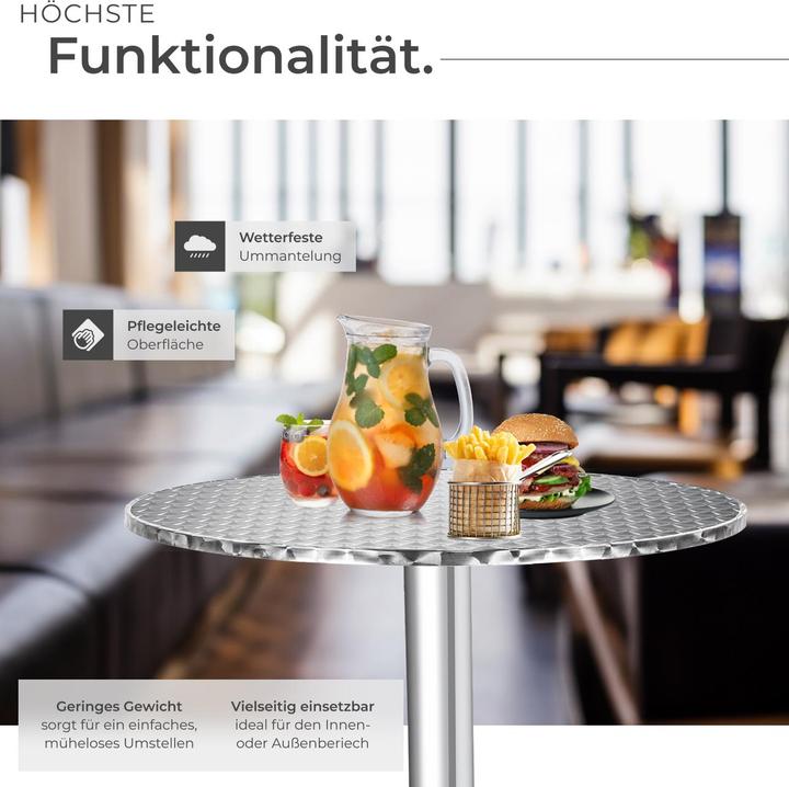 Image du produit tectake Tables de bistrot (Ø 60 x 110 cm)