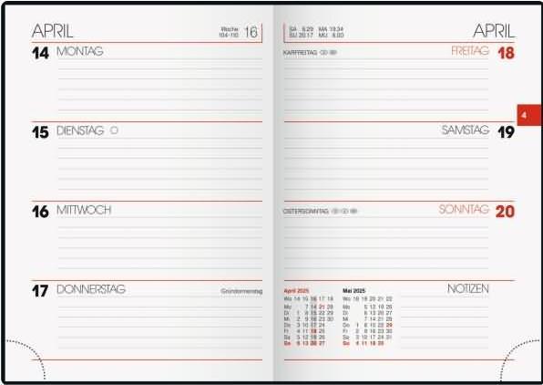 Actual product image Brunnen 1073115015 Pocket calendar model 731 (2025) 'inspire'| 2 pages = 1 week| A6| 144 pages (10 x 14 cm, German)