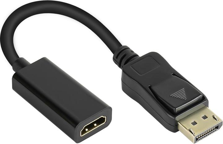 Actual product image Good Connections Adapter DisplayPort 1.2 male to HDMI 1.4b female, 4K @30Hz, gold-plated contacts, approx. 20cm (Jack socket, 20 cm)