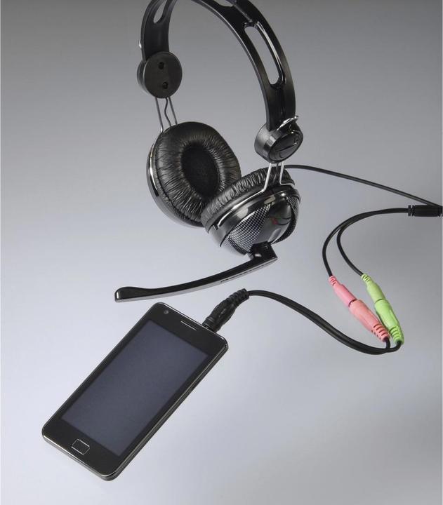 Actual product image Hama Audio adapter, 4pin 3.5mm jack plug - 2x 3pin 3.5mm jack headset