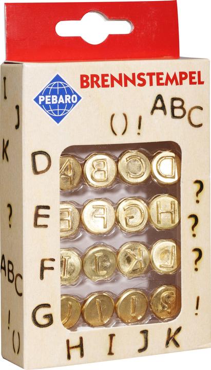 Actual product image Pebaro Branding stamp set, letters A to L (Burning tip)