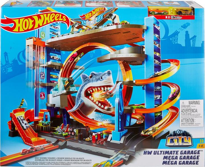 Actual product image Hot Wheels City Ultimate Garage with Shark Attack