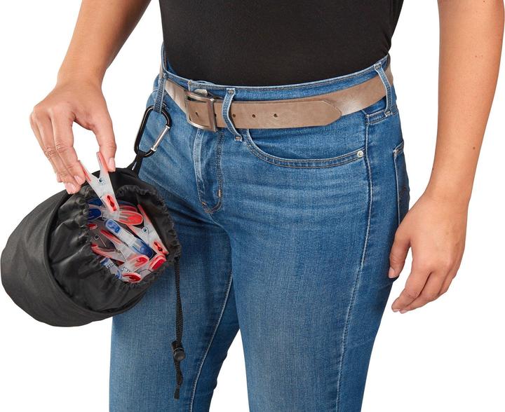 Actual product image Leifheit Clothes peg bag with snap hook and drawstring