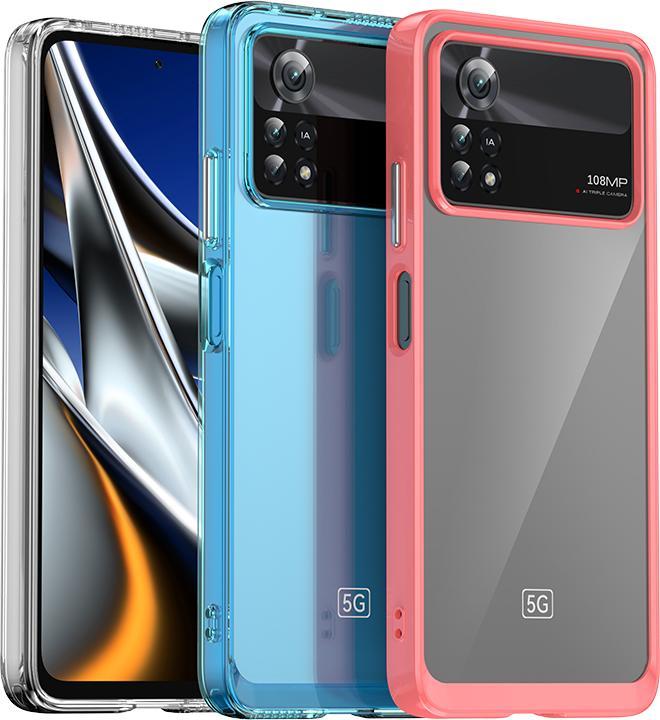 Actual product image Hurtel Outer Space Case for Xiaomi Poco X4 Pro 5G cover with a flexible frame blue (Xiaomi Poco X4 Pro 5G)