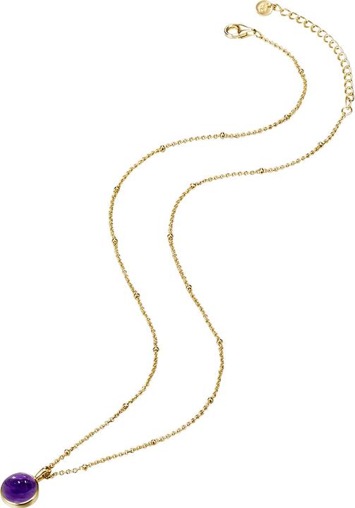 Immagine prodotto Glanzstücke München Donna Argento Ametista Oro Giallo 40,0 cm Catena base + 5,0 cm Estensione - 11040 (Argento, 40 - 45 cm)