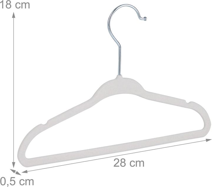 Actual product image Relaxdays Velvet Coat Hangers for Kids (30 x)