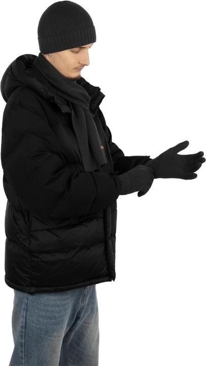 Actual product image Normani Winter set made of merino wool hat, scarf and gloves smooth Yuma - 9623 (One size)