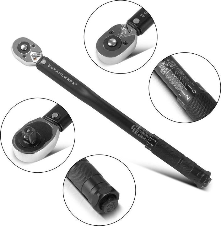 Actual product image Stahlwerk torque wrench TW-140 ST 10-140 Nm 3/8" inch reversible ratchet (3/8", 10 Nm, 140 Nm)