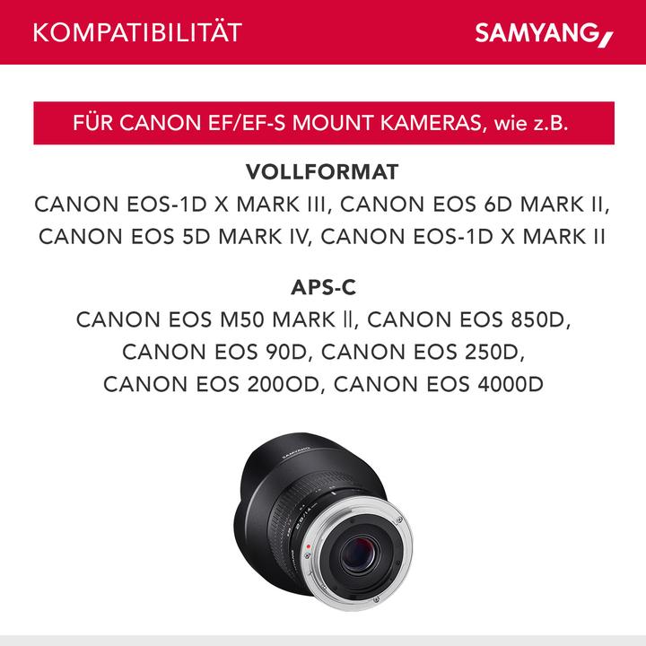 Image du produit Samyang 14mm f/2.8 ED AS IF UMC - Canon EF (Canon EF, Plein format)