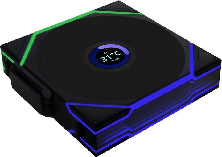 Image du produit Lian-Li UNI FAN TL Wireless LCD Lüfter, ARGB, PWM, 3er-Pack inkl. Controller - Reverse Blade, 120mm (120 mm, 1 x)