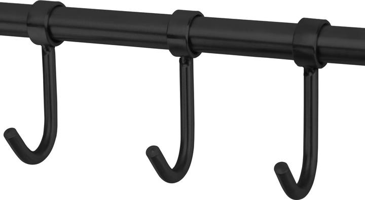 Actual product image Intirilife Stainless steel hanging rail with 7 hooks