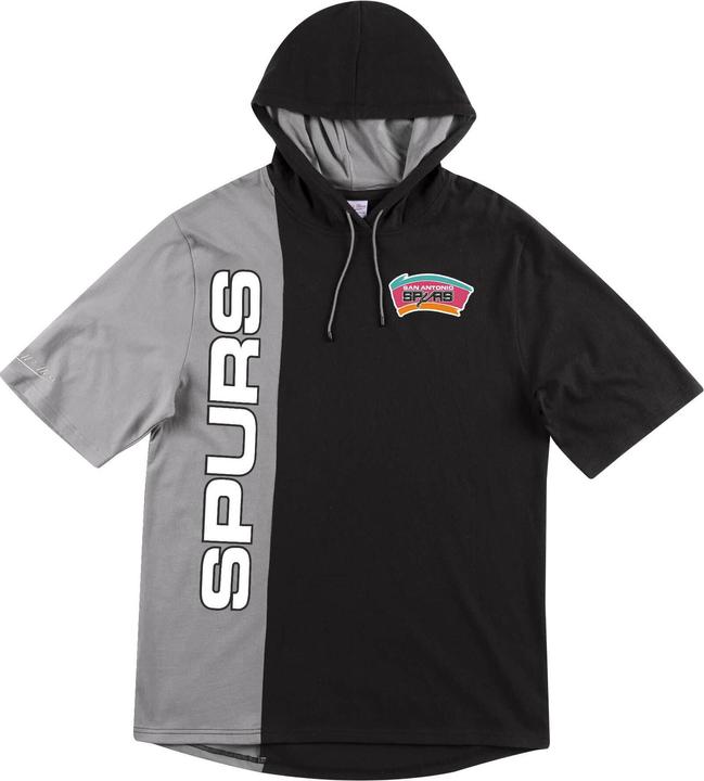 Immagine prodotto Mitchell & Ness felpa con cappuccio a manica corta san antonio spurs split (XS)