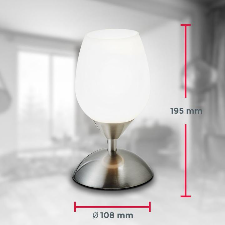 Immagine prodotto B.K.Licht Lampada da tavolo, bianco-cromo, 1xE14/40W max. escl. (E14)