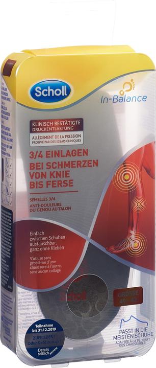 Scholl In-Balance ¾ insoles for pain from knee to heel