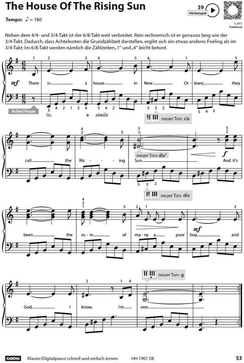 Produktbild Klavier / Digitalpiano - Schnell und einfach lernen (Deutsch, Cascha, 2018)