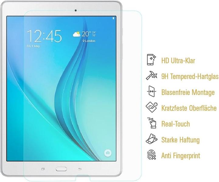 Produktbild Protectorking 2x echtes Tempered 9H Panzerhartglas 3D KLAR (2 Stück, Galaxy Tab E 9.6)