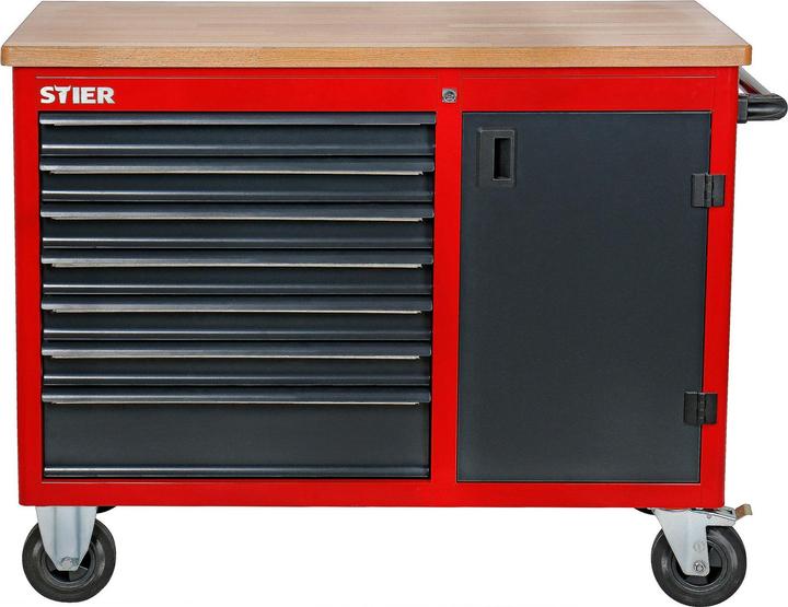 Immagine prodotto Stier Banco da lavoro mobile con 7 cassetti e 1 sportello (112 cm, 112 cm)