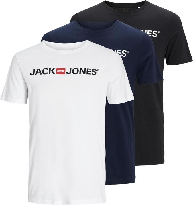 Image du produit Jack & Jones Jjecorp Logo Tee Ss Crew Neck 3pk Mp (XS)