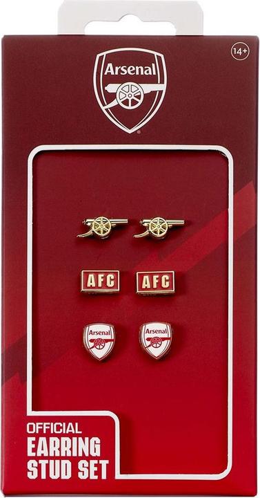 Immagine prodotto Arsenal FC Orecchini a Bottone Misura Confezione 3 (100% materiale sintetico)