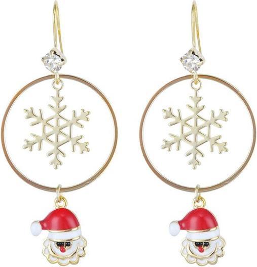 Image du produit Snazzy Santa Boucles d'oreilles Père Noël avec flocons de neige de