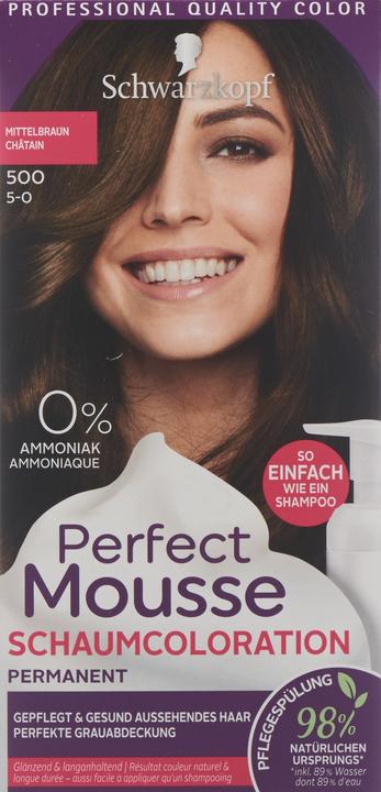 Produktbild Schwarzkopf Perfect Mousse Schaumcoloration (500 Mittelbraun)