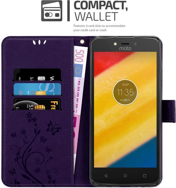 Image du produit Cadorabo Couverture du livre de fleurs (Motorola Moto C Plus)