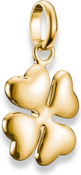 Thomas Sabo Charm-Anhänger Glücksklee in 3D Connect vergoldet (Sterling Silber 925)
