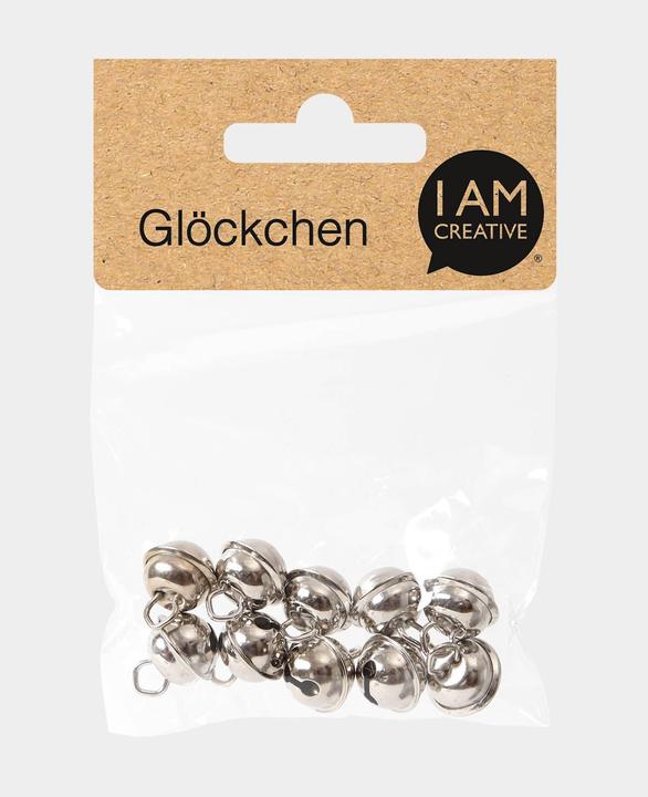 Image du produit I Am Creative Clochettes métal argent 11mm 10 p.
