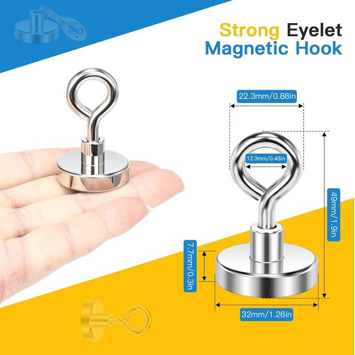 Actual product image Swissdetector Very powerful eye magnets - 35 kg - Ø 32 MM ( X1 )