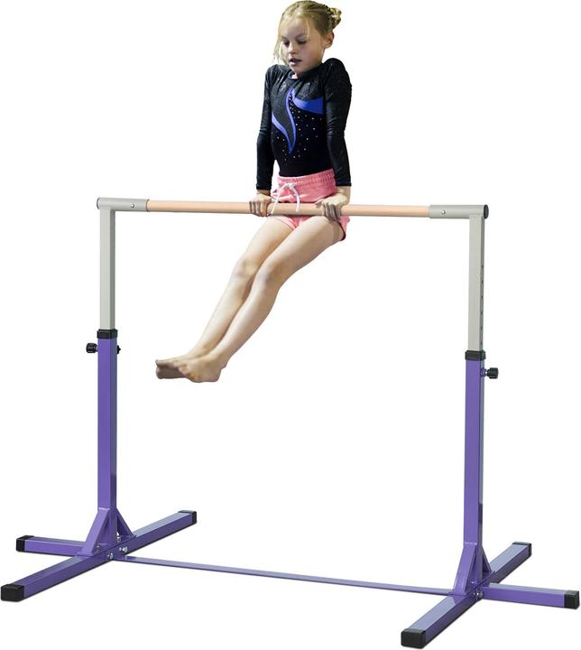 Homcom Gymnastik-Turnreck Stahl, Buchenholz Violett