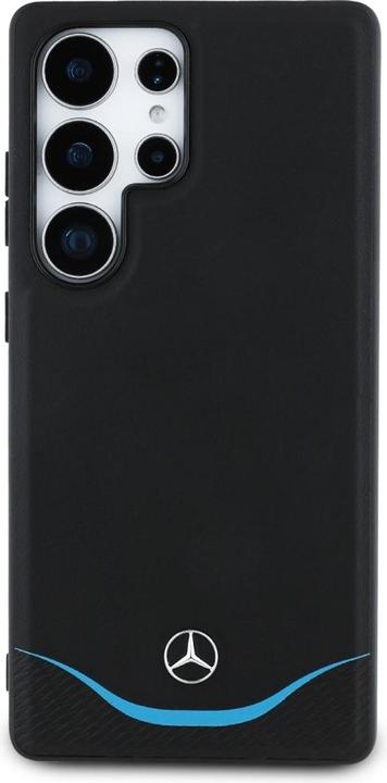 Image du produit Mercedes Leather Contrasted Blue Horizontal Curve MagSafe Case for Samsung Galaxy S25 Ultra - Black (Samsung Galaxy S25 Ultra)