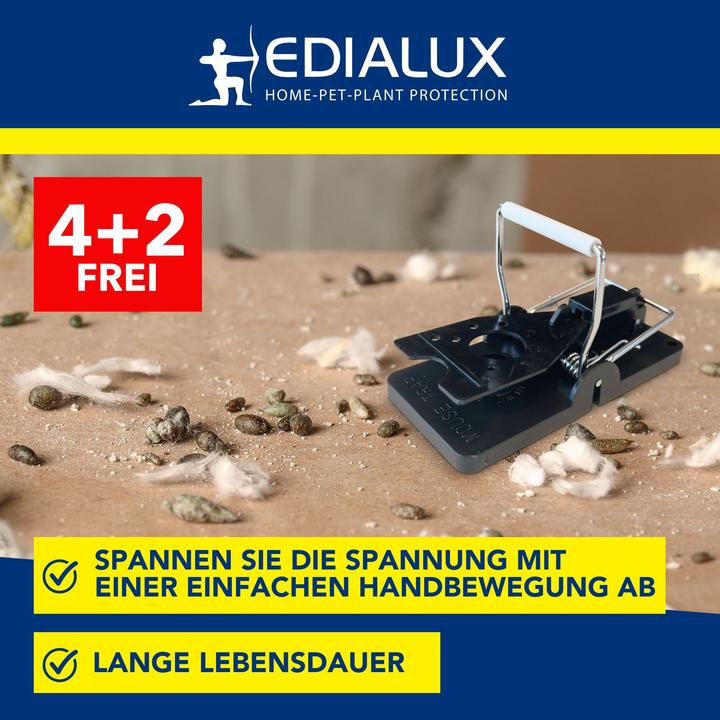 Productafbeelding Edialux Quicksnap muizenval, promoverpakking 4+2 stuks