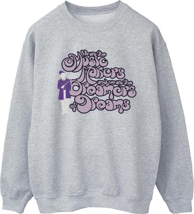 Willy Wonka & the Chocolate Factory Dreamers Text Sweatshirt (L)