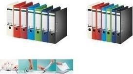Produktbild Leitz Vollpapier-Ordner, 180 Grad, DIN A4, 80 mm, schwarz Einband aus Hartpappe, farbiger Vollpapier (A4, 80 mm, 1 Stück)