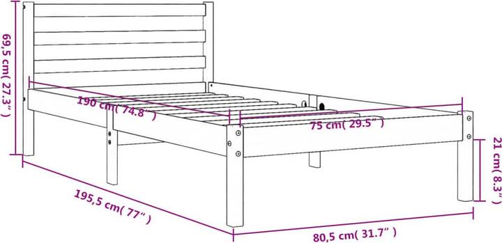 Image du produit VidaXL Prissy (75 x 190 cm)