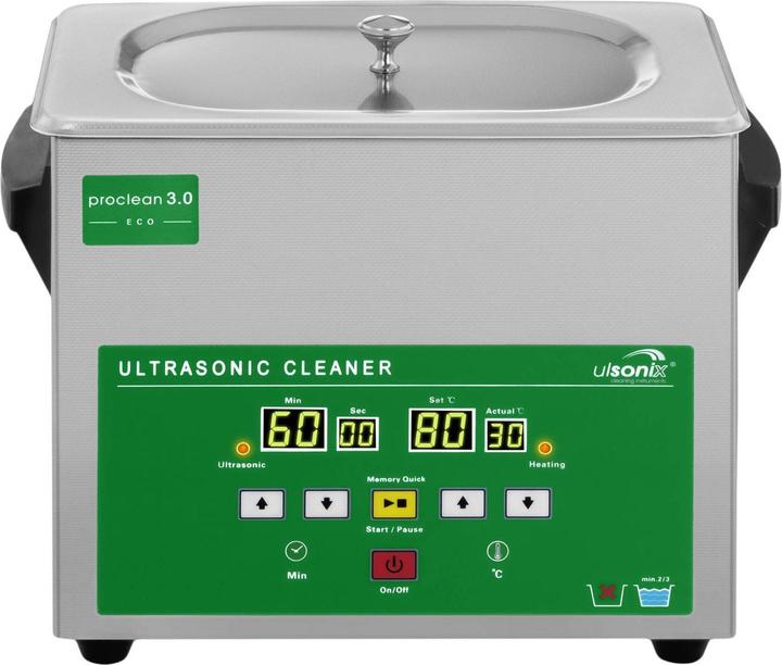 Actual product image Ulsonix Ultrasonic Cleaner - 3 Litres - 80 W - Memory-Quick Eco (40 kHz, 3000 ml)