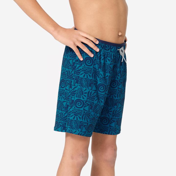 Actual product image Nabaiji Schwimmshorts Jungen lang - 100 Atao blau (128)