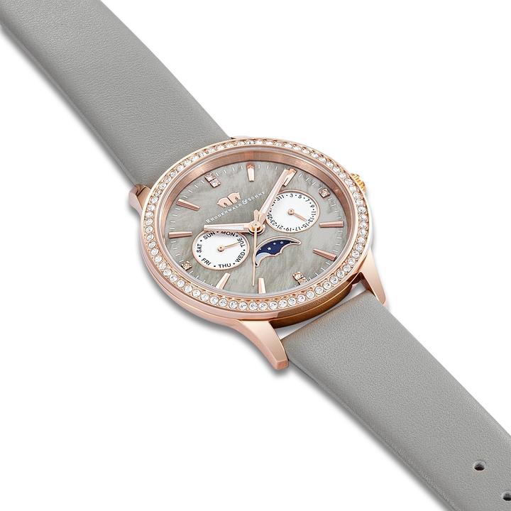 Image du produit Multifonctions Amidala en cuir véritable or rose - 34096 (Montre analogique, 38 mm)